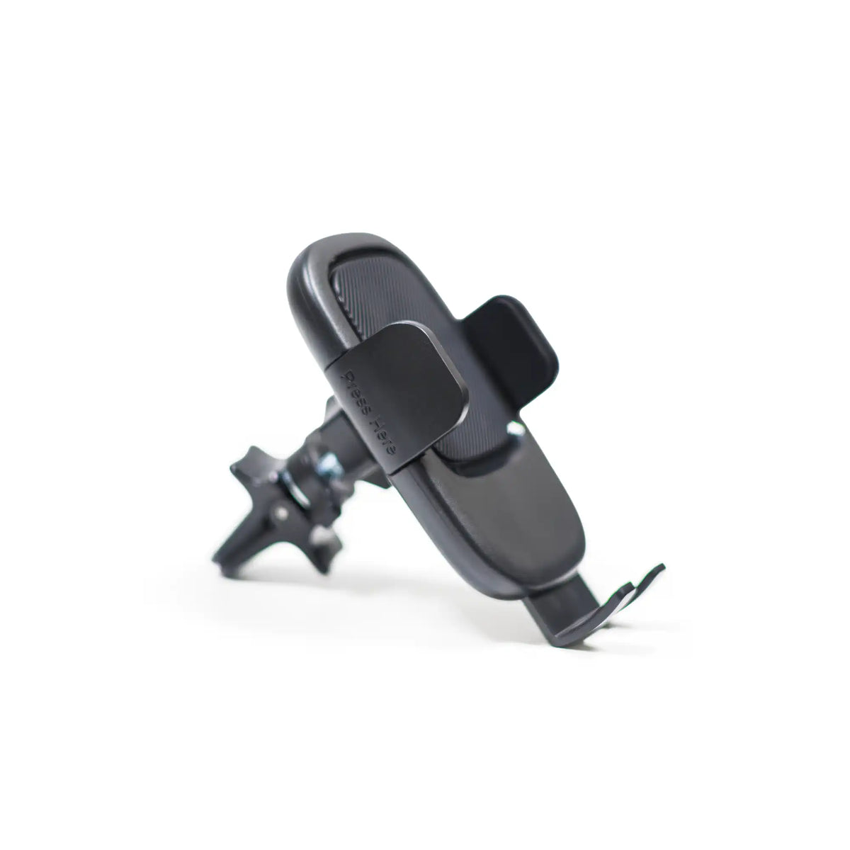 Side view of the car mobile holder showing the adjustable arm