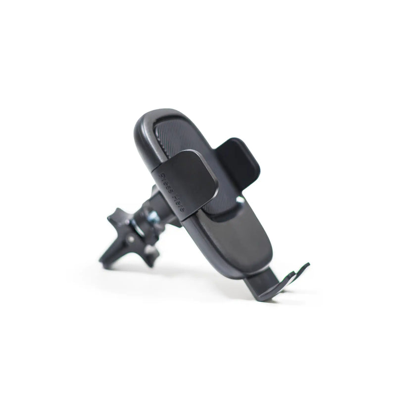 Side view of the car mobile holder showing the adjustable arm