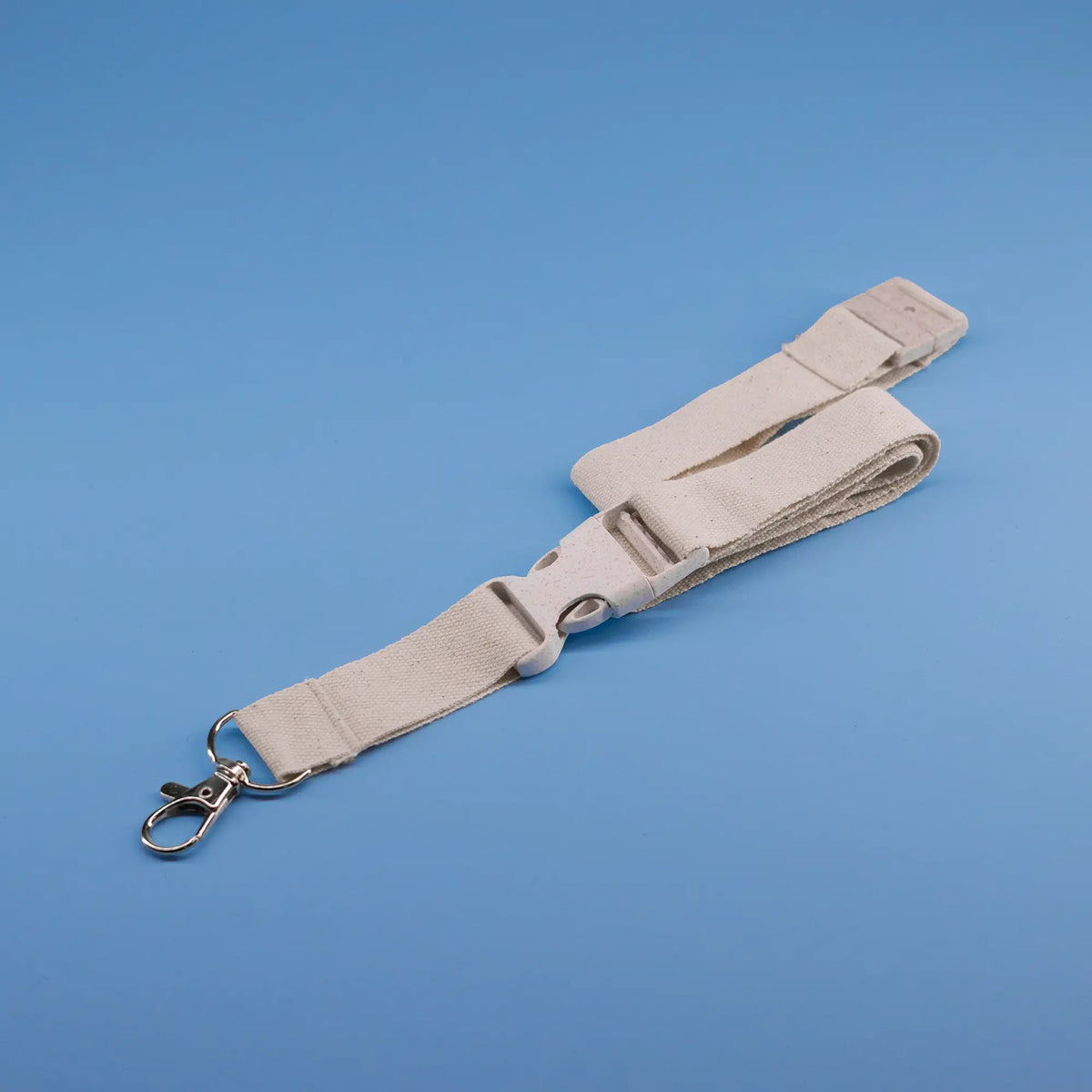 Cotton Lanyard with Wheat Straw Buckle – Eco-Friendly ID Holder