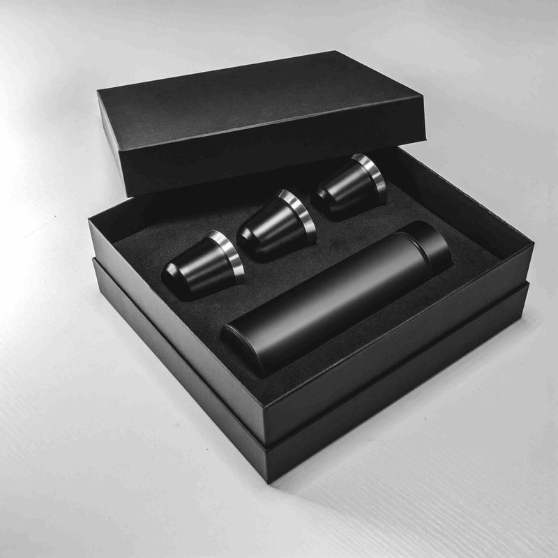 Promotional Gift set with Insulated Bottle and espresso cup Black