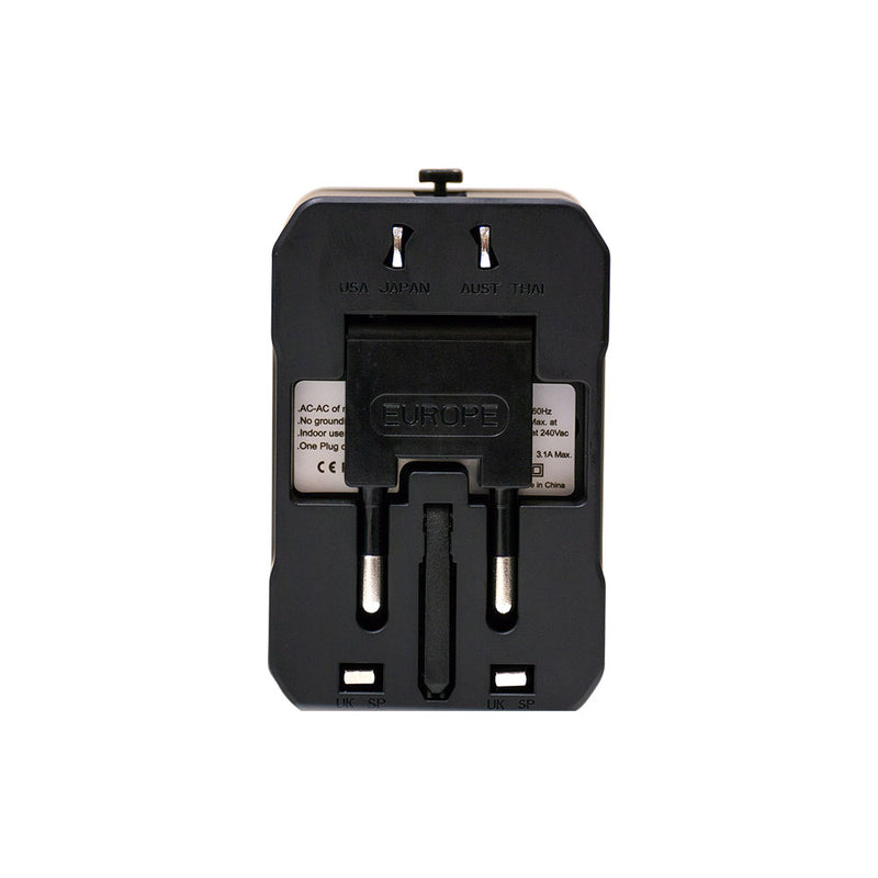 Universal Travel Adapter with Type C and USB A Ports