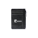 Zipper leather card holder