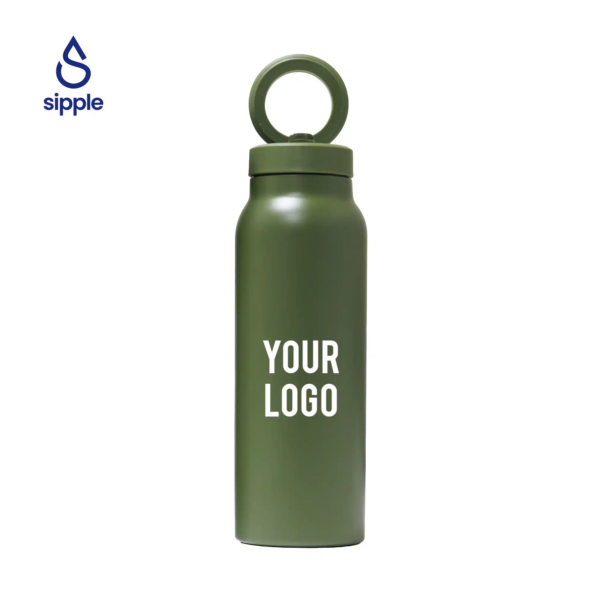 Magnetic insulated water bottle with phone holder in multiple colors