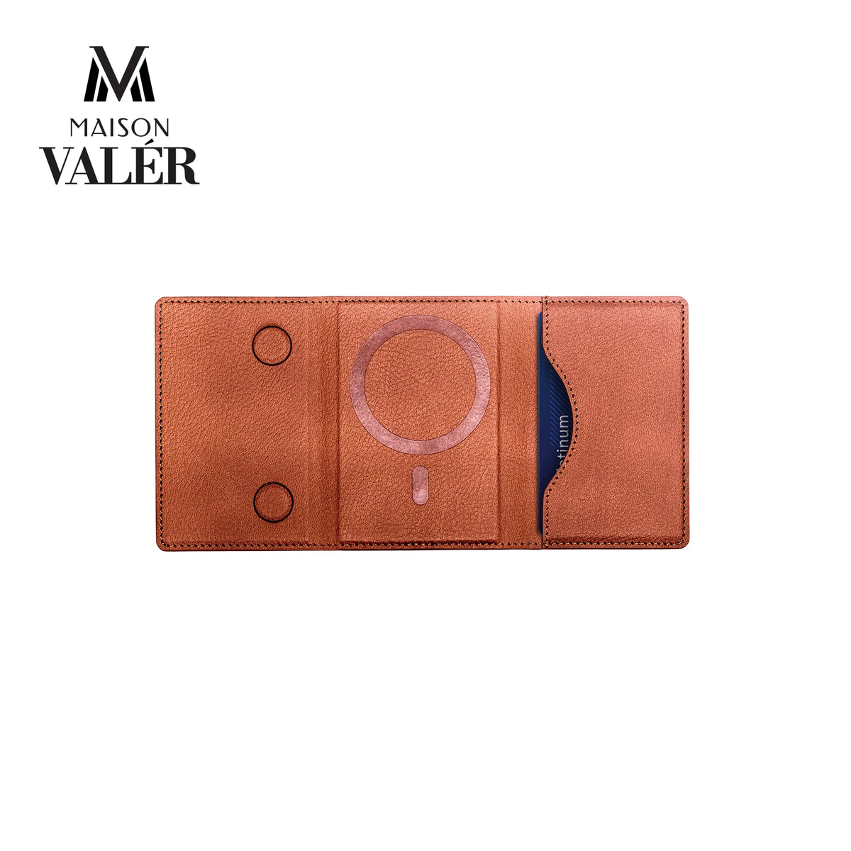 The Minimalist leather MagSafe card holder phone wallet custom logo corporate gift UAE