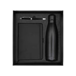 Promotional Giftset with Black Notebook pen and InsulatedBottle