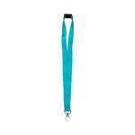 Lanyard with safety Clip and Metal Hook Light Blue