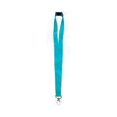 Lanyard with safety Clip and Metal Hook Light Blue