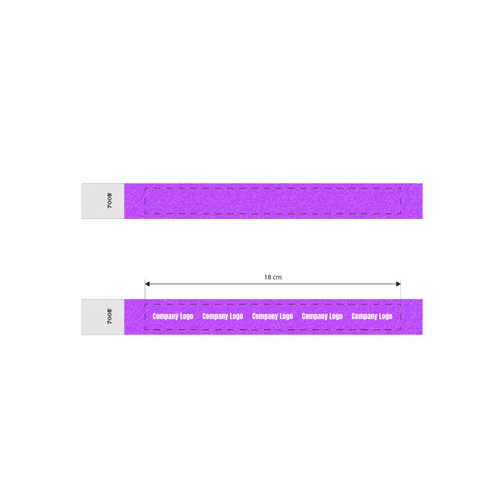Tyvek Wrist Band Purple