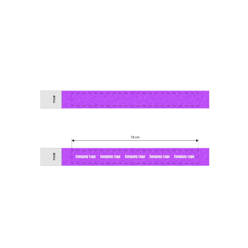 Tyvek Wrist Band Purple
