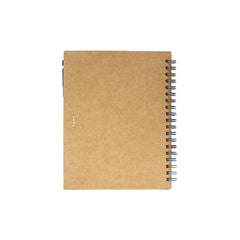 A5 notebook with a pen and sticky notes