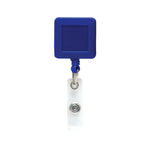 Plastic badge reel in square shape Blue
