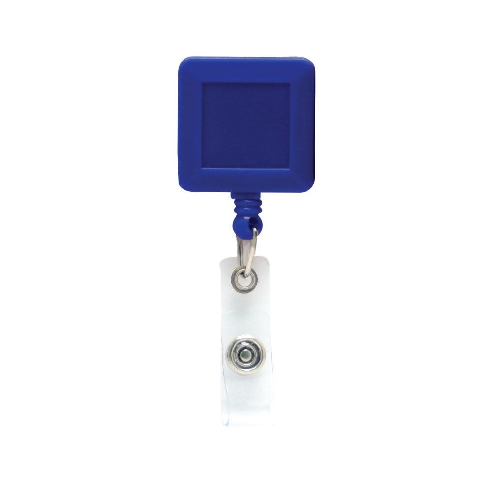 Plastic badge reel in square shape Blue