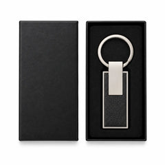 Gunmetal PU Strap Keychain Black