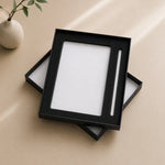 Black Gift Box with Pen Notebook and Foam