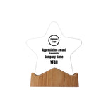 Star Shaped Wooden Trophy