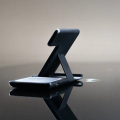 3-in-1 Wireless Charging Station with LightUp Logo - Black Foldable Design