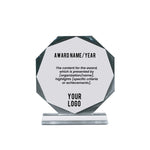 Octagon Crystal Award Small