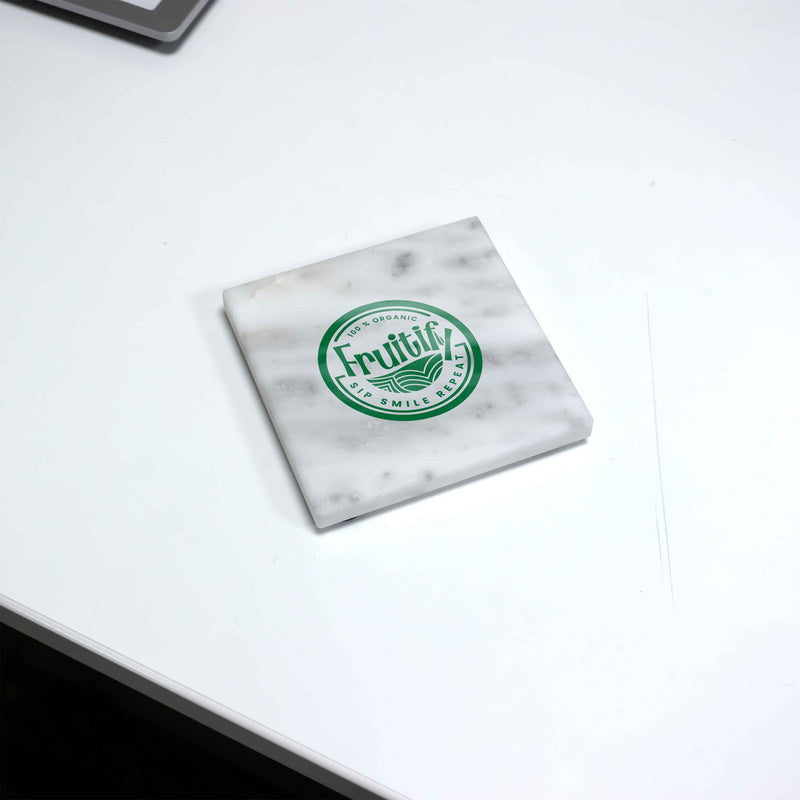 White Marble Square Coaster