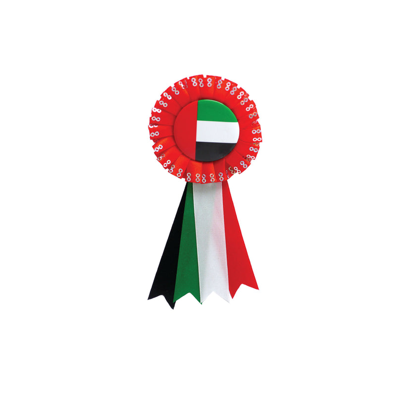 Round National Day Badge With Pin