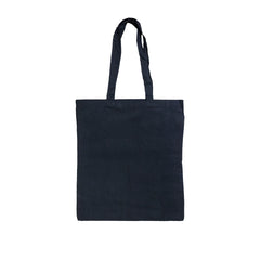 Black recycled cotton tote bag with long handles – sustainable and reusable