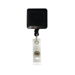 Plastic badge reel in square shape Black