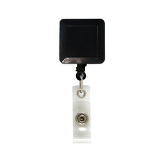 Plastic badge reel in square shape Black