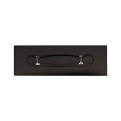 Luxury Gift Box with PU Leather Handle Black Large