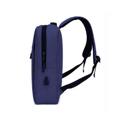 Backpack with USB Charging Point Blue