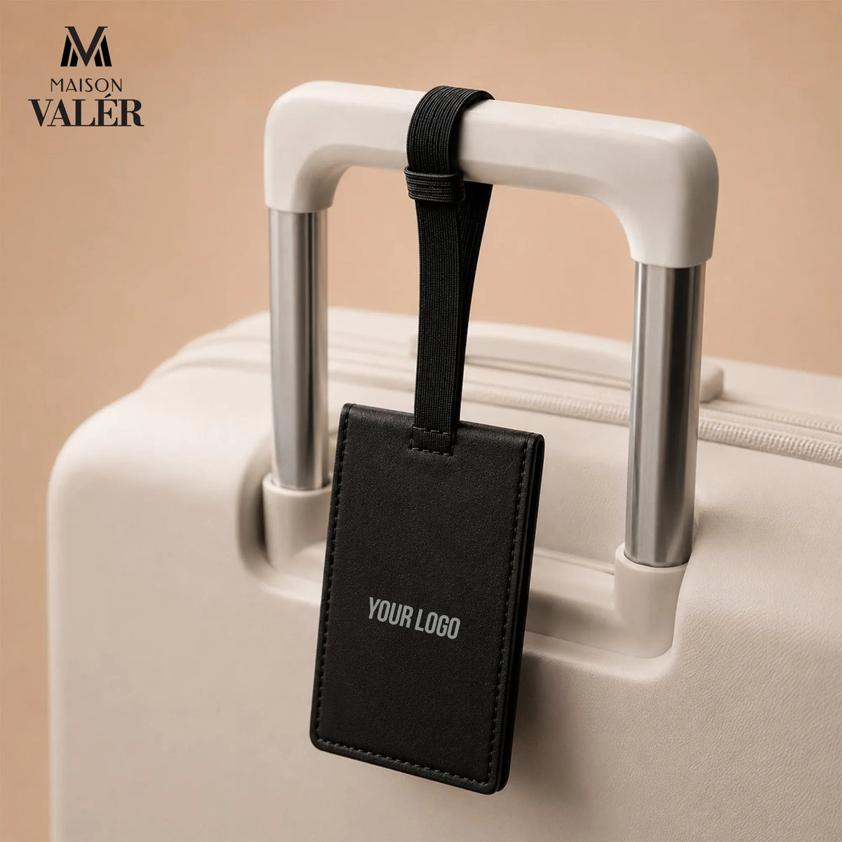 The Identifier premium leather luggage tag custom logo corporate travel gift UAE
