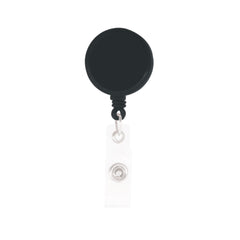 Plastic badge reel with big round surface Black