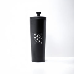 Black Tumbler with Straw – Double Wall