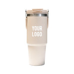 Tumbler with Handle and Sipper Sand Beige