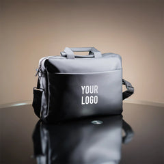 Premium black executive laptop bag with padded protection and luxury business travel design