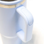 Double Walled Tumbler With Handle And Flip Straw