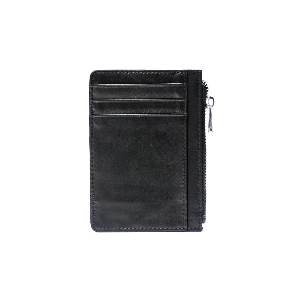 Zipper leather card holder