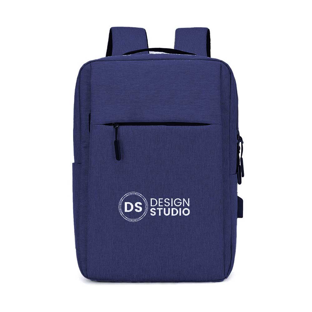 Backpack with USB Charging Point Blue