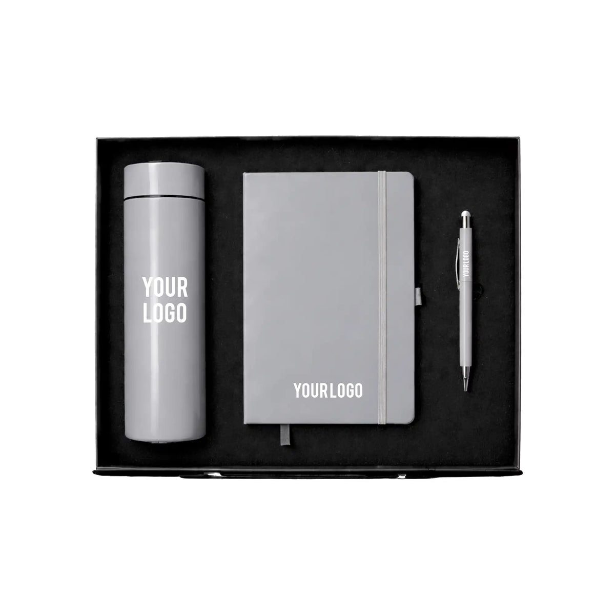 Classic corporate gift set notebook pen insulated bottle UAE events