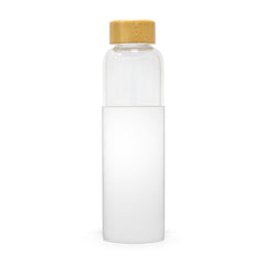 Bamboo Lid Glass Bottle With Silicon Case WT