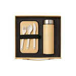 EcoBento Duo wheat straw lunchbox bamboo thermos corporate gift set UAE