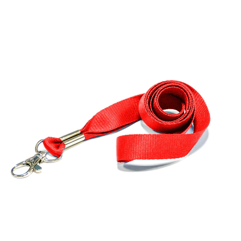 Lanyard with Metal Hook Red
