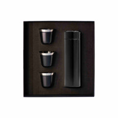 Promotional Gift set with Insulated Bottle and espresso cup Black