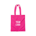 Pink recycled cotton tote bag with long handles – sustainable and reusable