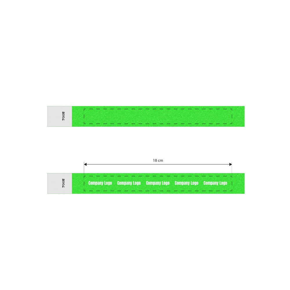 Tyvek Wrist Band Light Green