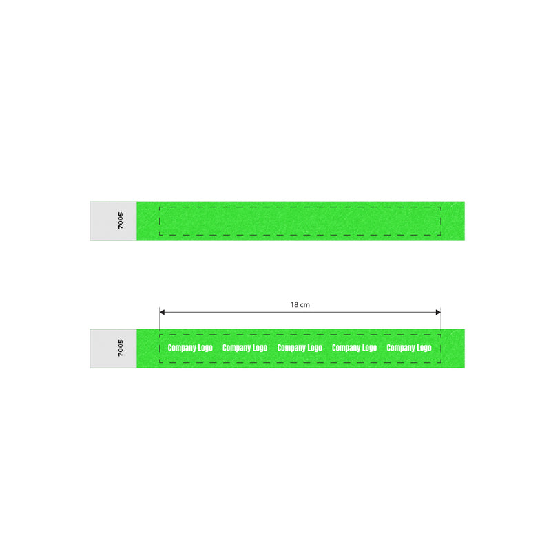 Tyvek Wrist Band Light Green