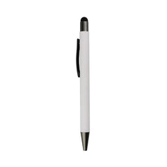 Metal pen with color stylus white