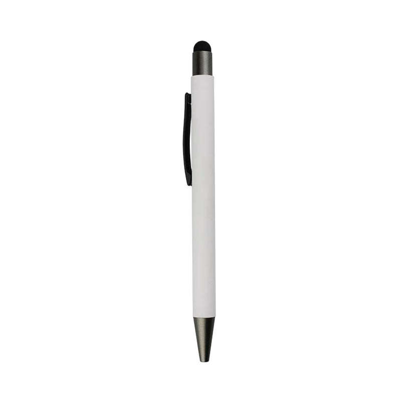 Metal pen with color stylus white
