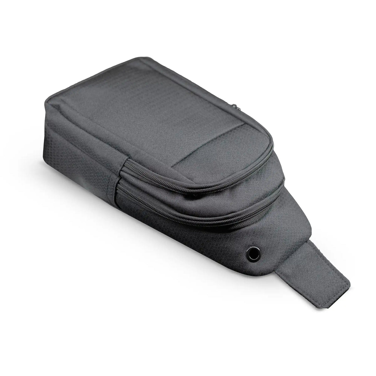 Compact black shoulder side bag with adjustable strap and zipper compartments 9. SEO Keywords Embedded: