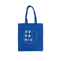 Blue recycled cotton tote bag with long handles – sustainable and reusableBlue recycled cotton tote bag with long handles – sustainable and reusable