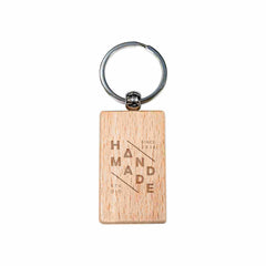 Bamboo keychain Rectangle shape