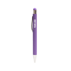 Metal pen with color stylus Purple